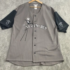 Disney Parks Jack Skellington Maglia Uomo XL Gli Incubi Baseball 93 Grigio - Foto 1 di 7