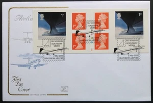 GB Cotswold 2002 Airliners 6x1st Booklet on First Day Cover, Heathrow S/H/S - Bild 1 von 2