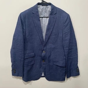 Banana Republic Modern Slim Fit Blue Linen Blazer Mens 40S Suit Jacket - Picture 1 of 9