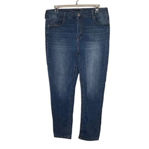 Seven 7 22W Plus Size Skinny Tummy-Less Slimmer Jeans Dark Wash Stretch Denim - Bild 1 von 14