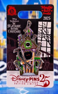 Disney Pin Gingerbread House 2025 NBC Nightmare Before Christmas Haunted Mansion - Image 1 of 3
