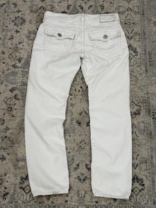 True Religion Geno Relaxed Slim Herren 34 Jeans Hose weiß - Bild 1 von 13