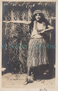 Hilo Hawaii HI - HAWAIIAN HULA GIRL - Williams RPPC Postcard - Picture 1 of 1
