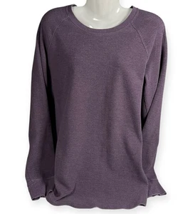 Duluth Trading Invierno Waffle Top Camisa Mujer L Púrpura Manga Larga Tejido Cálido - Imagen 1 de 9