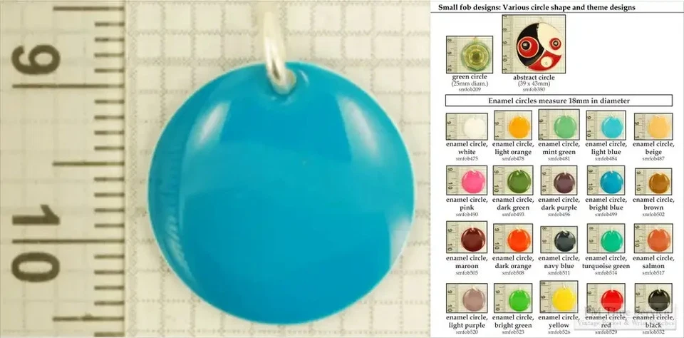 Circle shaped decorative pendants, various designs & slide chain options - Image 1 of 1