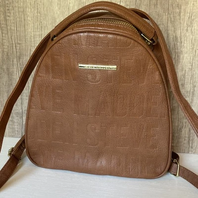 Steve Madden Pequeña Mochila Cartera Marrón Coñac Cartera Bolso de Mano Foto 1 de 4