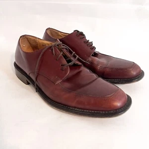 Pronto Uomo Shoes Mens 9W Oxford Classic Professional Formal Retro Leather Brown - Picture 1 of 8