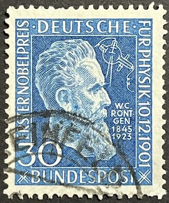 Alemania, República Federal de Alemania, Wilhelm Röntgen, Scott 686, usado, F-VF Foto 1 de 2