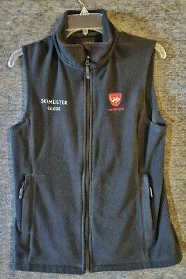 Winter Park Skimeister Guide Vest Size M Black Fleece Colorado Ski Resort  - Image 1 of 4
