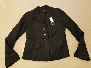 Womens New Talbots Wool Sports Jacket Blazer 6 Black - Picture 1 of 11