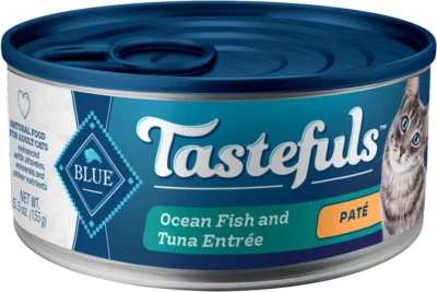 Tastefuls Wet Cat Food Paté, Made with Natural Ingredients, Ocean Fish and Tuna  - Image 1 of 4