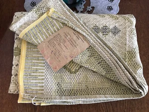 Große Jacquard Tagesdecke 1970 Sowjet Ukraine Ethnice Stickerei Stil Gewebt - Bild 1 von 4