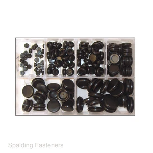 150 Assorted 6, 9, 12, 16, 20 & 25mm Rubber Closed Blind Blanking Grommets - Picture 1 of 1
