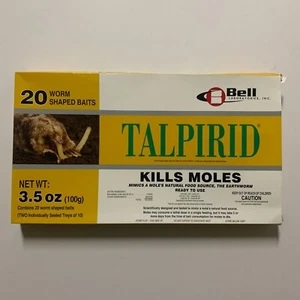 Bell Laboratories Talpirid Mole Killer Worms - 20 Count Effective Pest Control - Picture 1 of 4