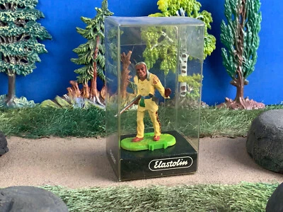 Elastolin Alemania #7173 Nativo Americano Caminar con Pistola Plástico 70mm - Nuevo con Caja Foto 1 de 4