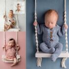 Vintage Newborn Posing Swing Macrame Baby Swing Chair Wooden Swing  Baby