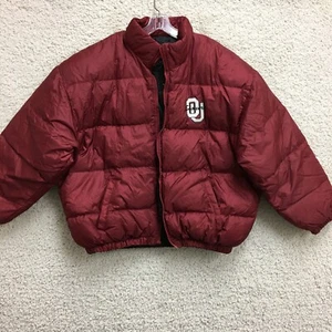 Chaqueta de iniciación vintage Oklahoma Sooners grande para hombre roja acolchada reversible - Imagen 1 de 14