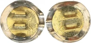 BRD 2 Euro Fehlprägung 10 Jahre Euro Bargeld - 2x geprägt prägefrisch, 61321 - Bild 1 von 1