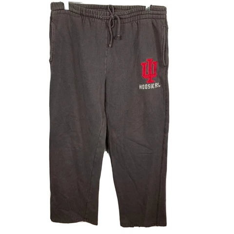 Campus Heritage Mens Vintage Indiana Hoosiers Jogger Sweat Pants Sz M Loose Gray Cover