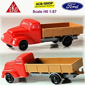 Ford Fk-Serie Camion Con Aperto Cassone Primo Serie 1951-55 Rosso 1:87 EKO 2013 - Foto 1 di 5