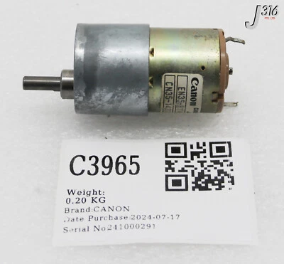 C3965 CANON DC GEAR MOTOR 24V, CN35-14207 EN35-H114G6B - Image 1 of 4