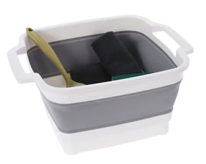 Camping Spül Wanne faltbar + Zubehör - 10L - Festival Falt Schüssel Wasch Becken - Bild 1 von 4