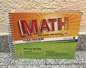 GLENCOE MATH, COURSE 2, VOLUME 2 TEACHER WALKAROUND EDITION By Mcgraw-hill - Picture 1 of 3