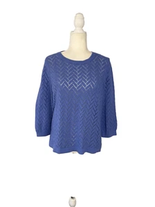 Talbots cotton/linen Pointelle sweater - XLP - Picture 1 of 9