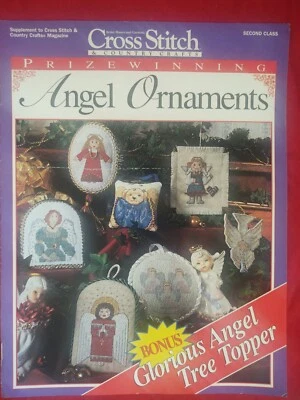 Cross Stitch Pattern book Angel Ornaments Christmas tree topper patterns book - Image 1 of 2