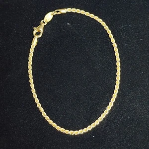 Dyadema Vermeil Sterlingsilber Seil Armband 7" Italien - Bild 1 von 2