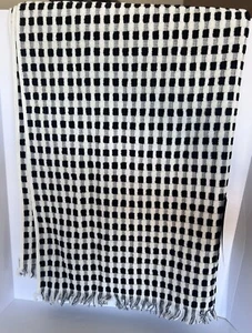 DKNY BLACK AND WHITE MONET TILE BEACH TOWEL NEW- 36”x68” - Picture 1 of 5