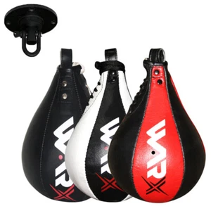 WARX Leather Boxing Speed Ball & Swivel Punch Bag Training MMA Punching Ball - Picture 1 of 9