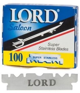 100 Lord Super Stainless Single Edge Razor Blades