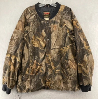 Sterns Mens Coat Large Brown Realtree Hardwoods Camo Dry Wear Hunting - Image 1 of 4
