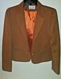 La Petite M'amselle Women Brown Blazer Size 6 Long Sleeve - Picture 1 of 7