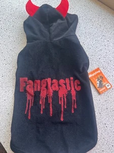 Simply Dog Halloween Black Fangtastic Hoodie Small - Picture 1 of 4