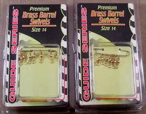 2 Packs Of 8 Gander Mountain Guide Series #14 Premium Brass Barrel Swivels - Picture 1 of 1