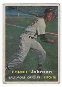 1957 Topps Set-Break # 43 Connie Johnson - poor condition card - Picture 1 of 2