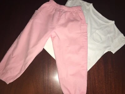 NUEVO CON ETIQUETAS 4T Conjunto Rosa Pana Abejas Ocupadas Pantalones y Blanco Mini Boden Camiseta Slouchy $90++ Foto 1 de 4