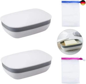2 Stück Seifendose Reise Seifenbox Wasserdicht Seifenschalen Box mit 2 Stück N - Bild 1 von 5