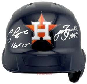Jeff Bagwell & Craig Biggio Signed Astros FS Batting Helmet HOF 15 & 17 TRISTAR - Picture 1 of 4