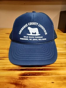  Cappello Cherokee County Stockyards Snapback Vintage Nissin - Foto 1 di 8