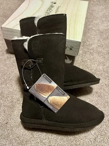 Bearpaw Lori Fleece Boot Brown Youth Size 13 New In Box - Picture 1 of 7