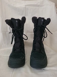 Columbia Ice Maiden II wasserdichte Damen-Winterstiefel Größe 9 schwarz Leder Schnürung - Bild 1 von 10