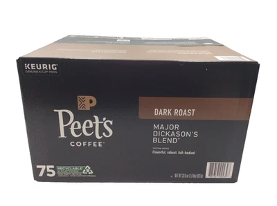 Peet's Dark Roast Keurig K-Cup Pods, Major Dickason's Blend, 75 Ct (02/02/2026) Foto 1 de 2