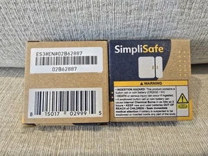 Brand New Sealed SimpliSafe Entry Door Sensor ES3 White Magnetic 2 PACK - Picture 1 of 2