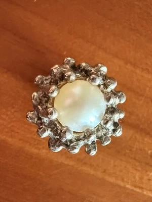 Original Charlotte Köpfchen Silber Mit Perle Anemone - Bild 1 von 4