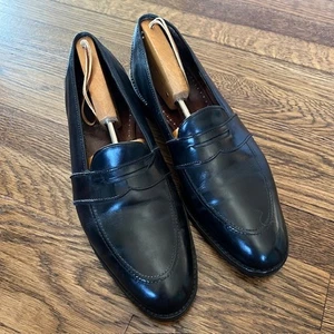 VTG Allen Edmonds Westchester Mens 13B Black Leather Penny Loafers 1607 - Picture 1 of 8