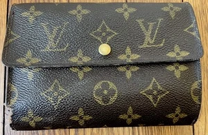 Bargain! Louis Vuitton Monogram Porte Tresor Semi Long Trifold Wallet M61215 - Picture 1 of 12