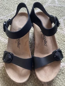 Zapatos Birkenstock/Papillio Talla Mujer’s 8/Hombre’s 6 Negro Cuña ¡NUEVOS! - Imagen 1 de 5